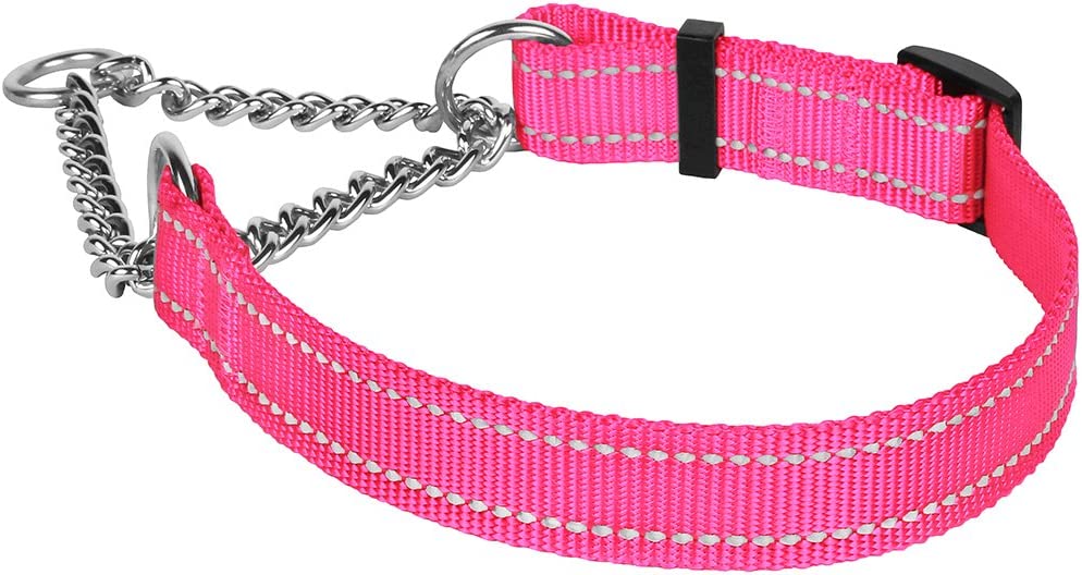 Reflective Martingale Dog Collar Chain