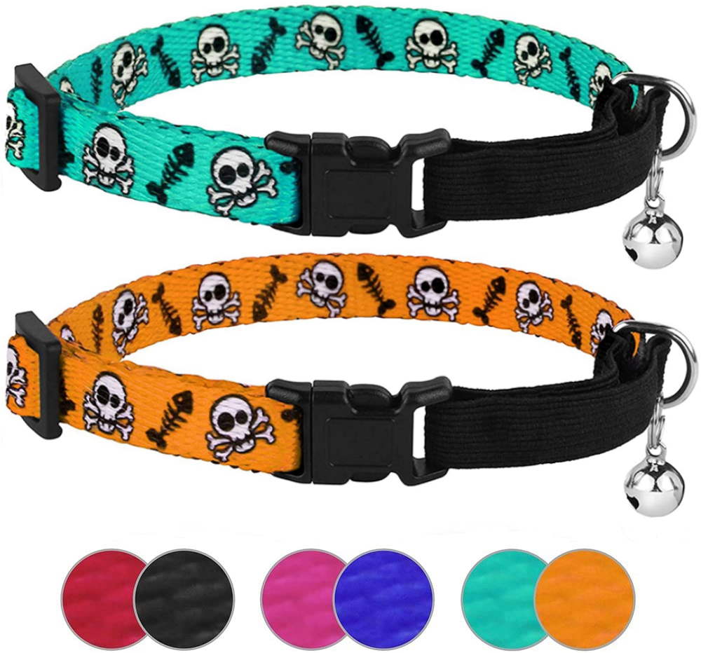 skull cat collar-cute cat collars-cat collars cute-cute cat collars with bell