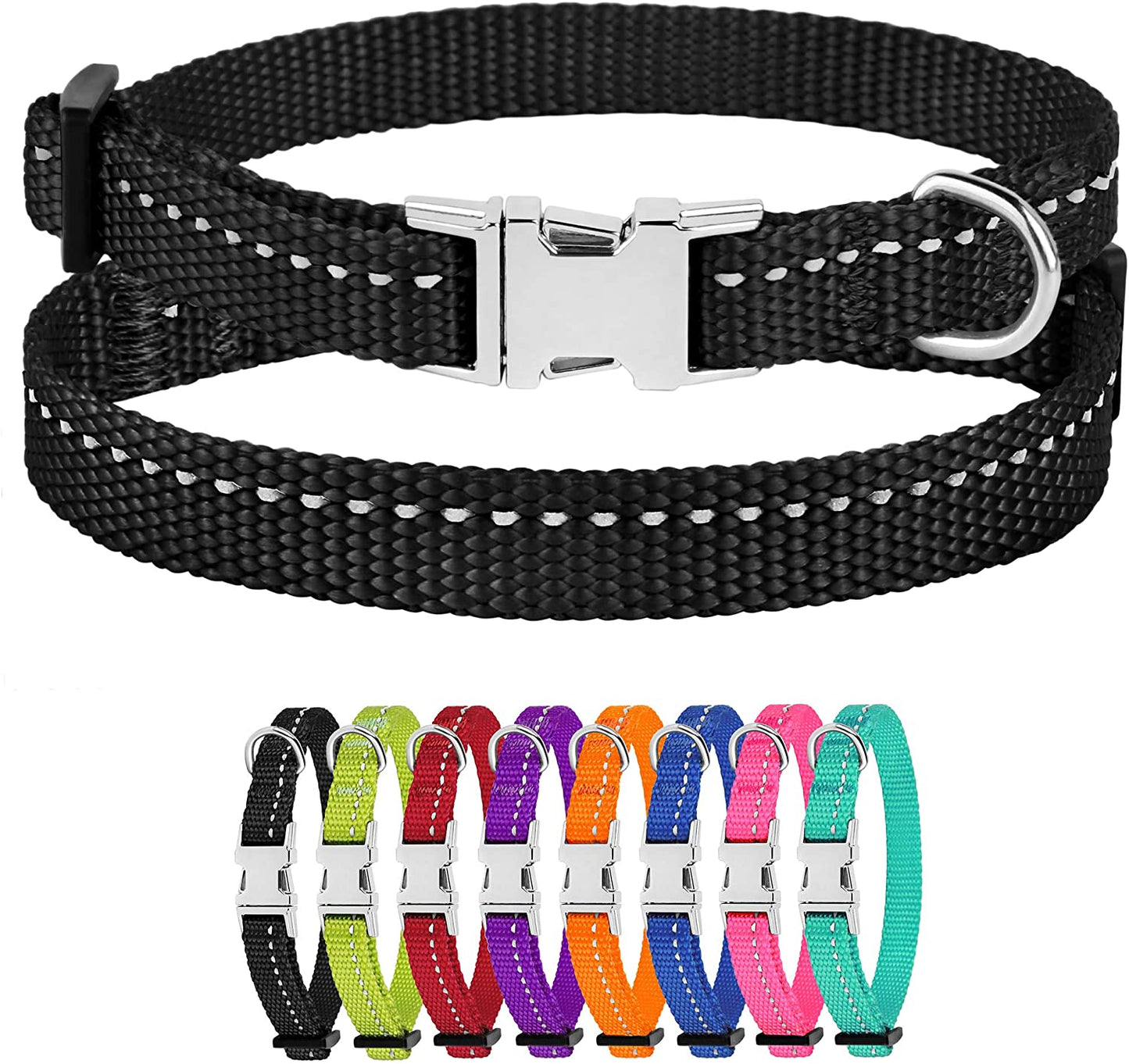 nylon dog collar-nylon personalized dog collar-personalized nylon dog collar-nylon dog collar with buckle-nylon choke dog collar-rolled nylon dog collar