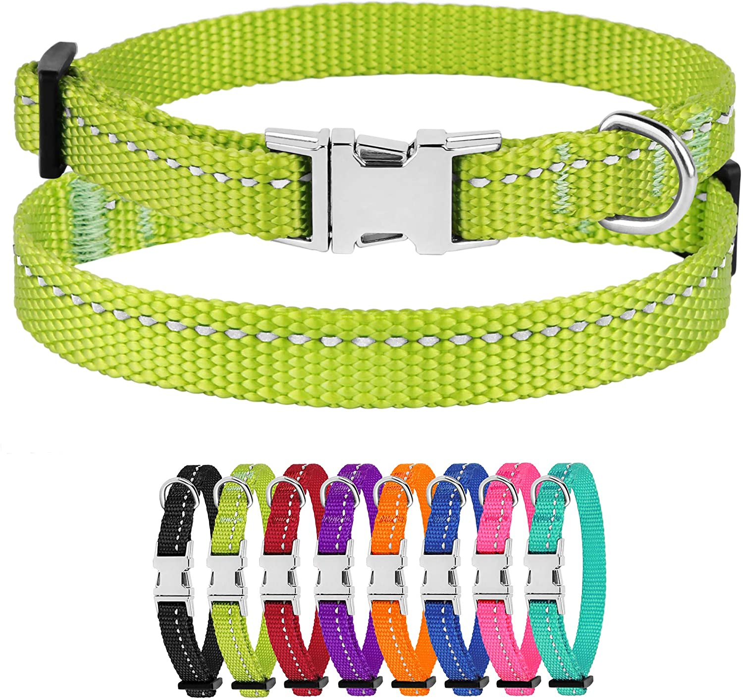 nylon dog collar-nylon personalized dog collar-personalized nylon dog collar-nylon dog collar with buckle-nylon choke dog collar-rolled nylon dog collar