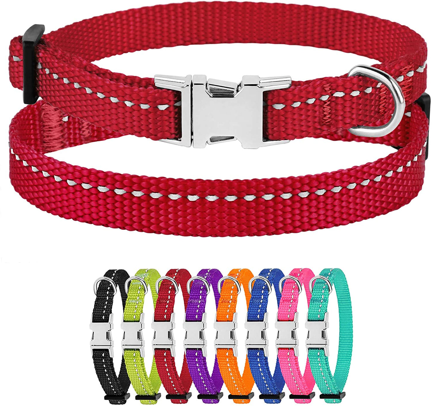 nylon dog collar-nylon personalized dog collar-personalized nylon dog collar-nylon dog collar with buckle-nylon choke dog collar-rolled nylon dog collar