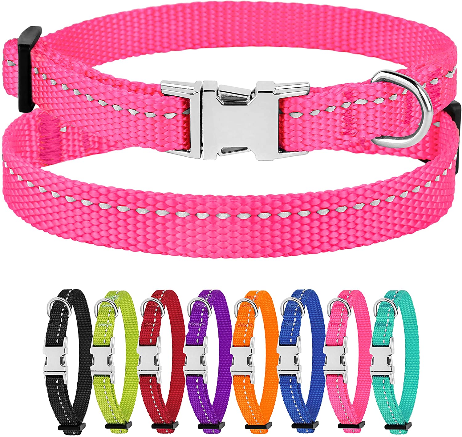 nylon dog collar-nylon personalized dog collar-personalized nylon dog collar-nylon dog collar with buckle-nylon choke dog collar-rolled nylon dog collar