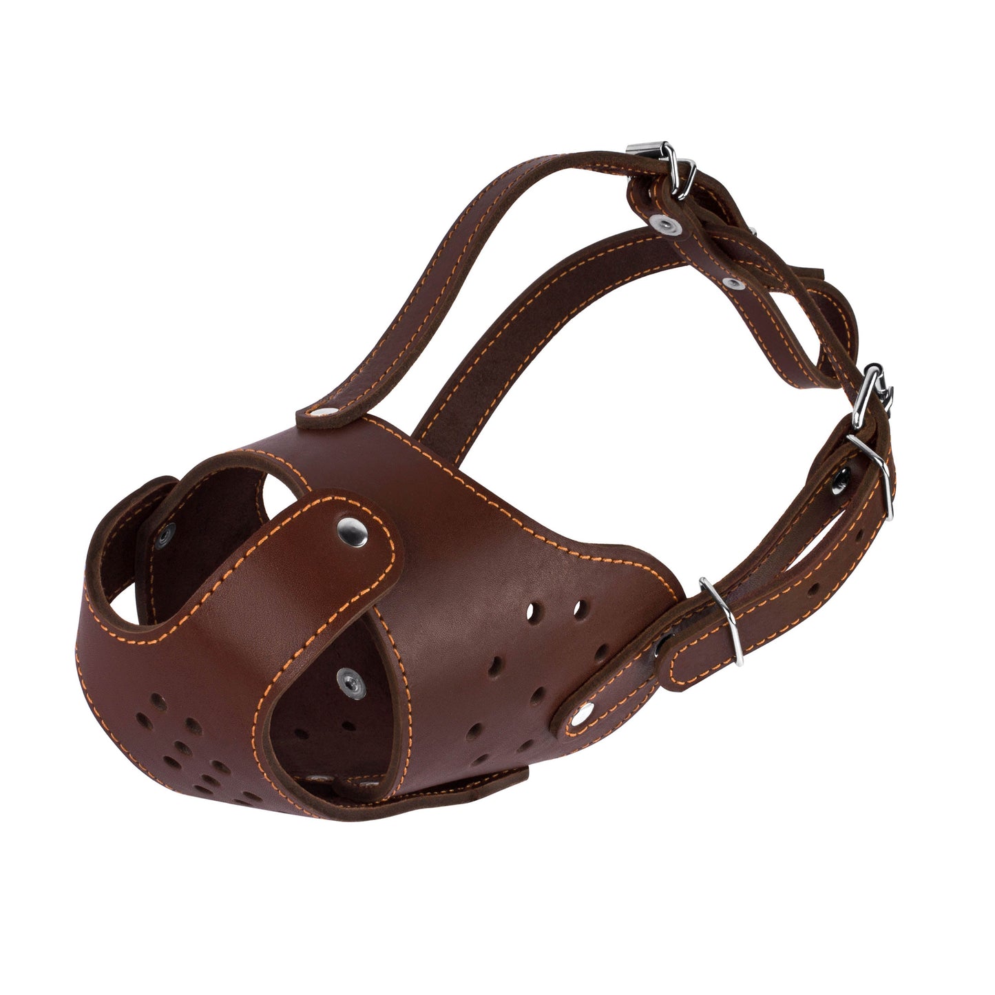Muselière en cuir pour chien Pit Bull Staffordshire Terrier Panier sécurisé AmStaff
