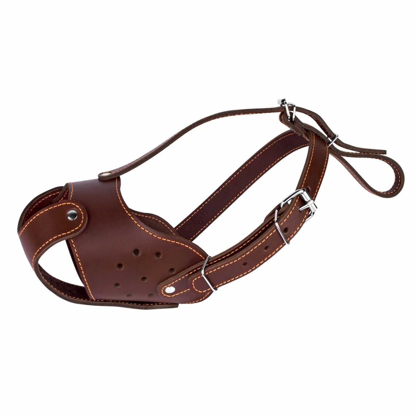 Muselière en cuir pour chien Pit Bull Staffordshire Terrier Panier sécurisé AmStaff