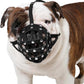 CollarDirect Leather Basket Dog Muzzle for Boxer, English American Bulldog Secure Anti-Barking Biting Chewing Adjustable Breathable (Black)