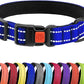 CollarDirect Reflective Dog Collar for a Small, Medium, Large Dog or Puppy with a Quick Release Buckle - Boy and Girl - Nylon Suitable for Swimming (10-13 Inch, Blue)