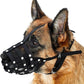 CollarDirect Dog Muzzle German Shepherd Dalmatian Doberman Setter Leather Basket Medium Large Breeds (Black, Large)