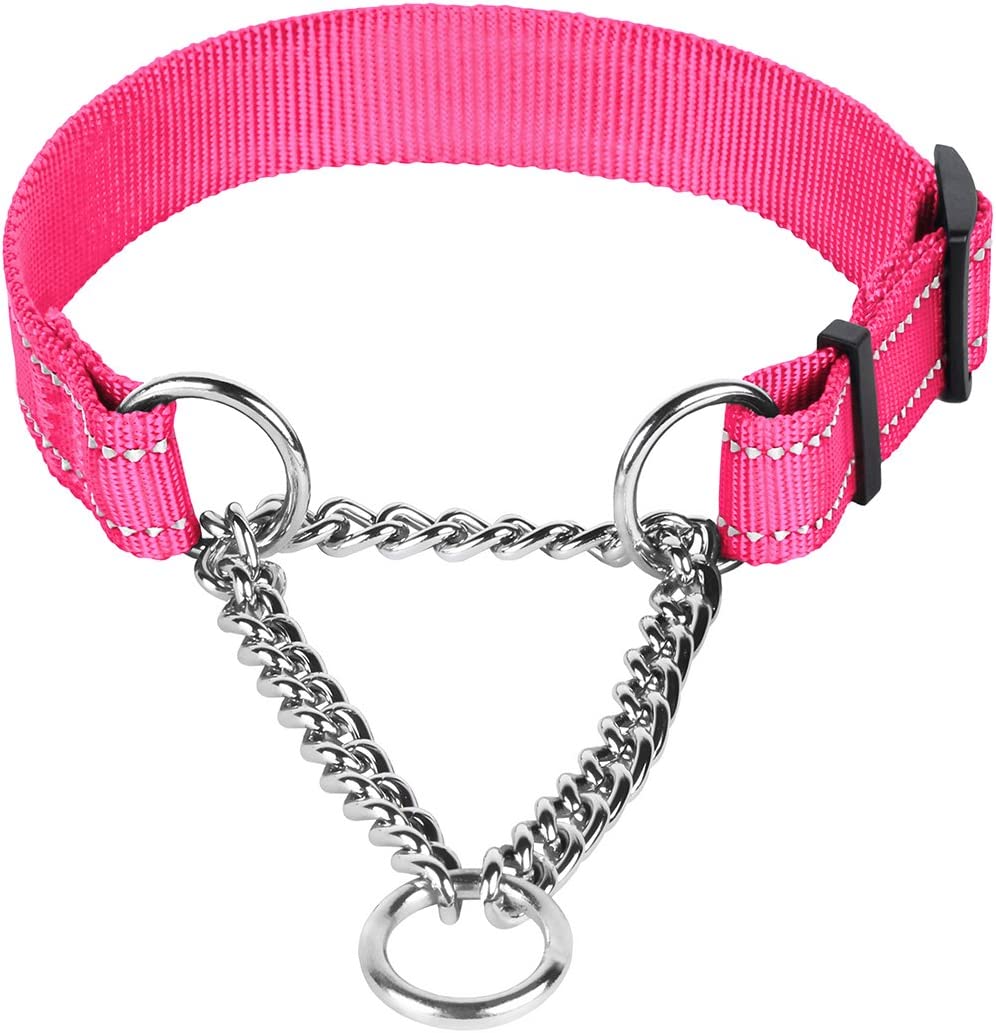 Reflective Martingale Dog Collar Chain