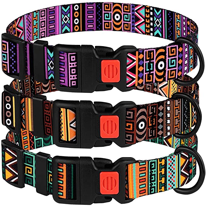 tribal dog collars-tribal dog collar-collar azteca-pattern dog collars-pattern for dog collars