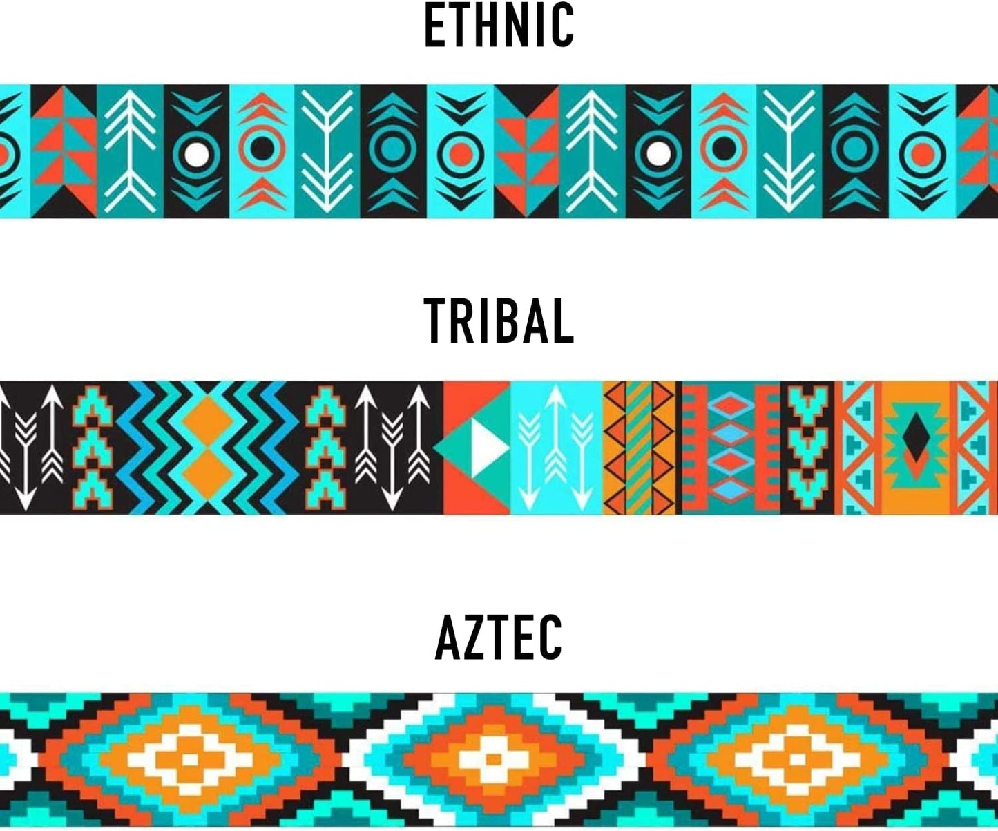 Dog Collar for Small Medium Large Dogs or Puppies, Cute Unique Design with a Quick Release Buckle, Tribal Ethnic Aztec Pattern, Adjustable Soft Nylon