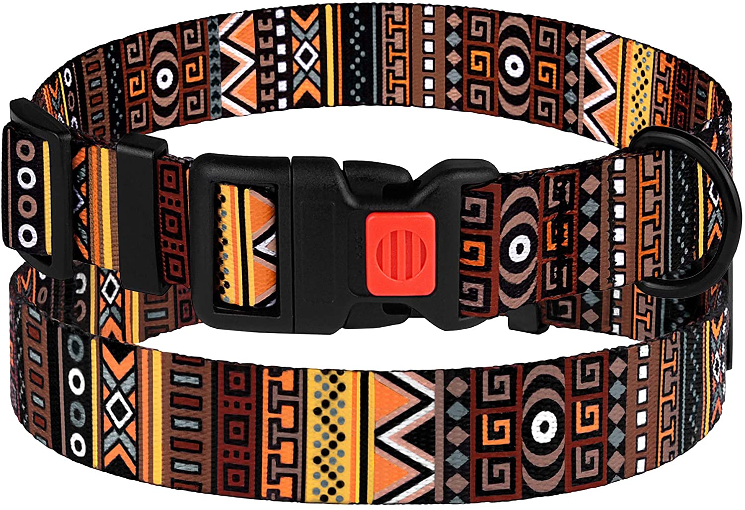 Collardirect martingale dog collar nylon safety training tribal pattern adjustable heavy duty collars for dogs medium hot sale large