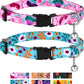Cat Collar with Bell Floral Pattern 2 Pack Set Flower