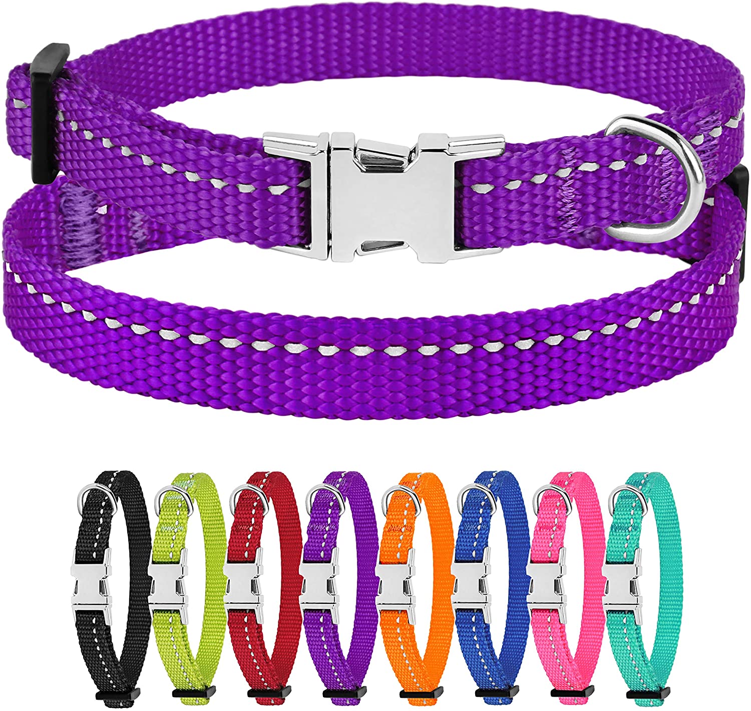 nylon dog collar-nylon personalized dog collar-personalized nylon dog collar-nylon dog collar with buckle-nylon choke dog collar-rolled nylon dog collar
